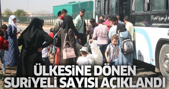 Ülkesine dönen Suriyeli sayısı açıklandı