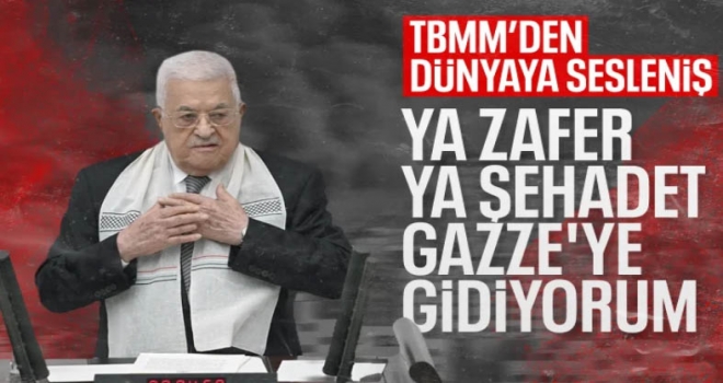 SON DAKİKA! Filistin Devlet Başkanı Mahmud Abbas'ın TBMM konuşması