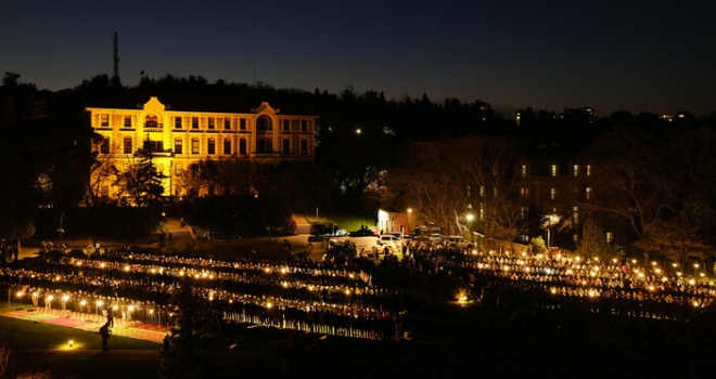 Boğaziçi Üniversitesi'nde cemaatle namaz kılındı